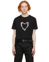 Saint Laurent Black Sl Heart T Shirt