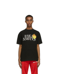 Palm Angels Black Smiley Edition Burning Head Logo T Shirt