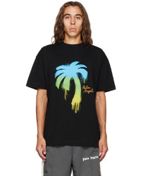 Palm Angels Black Sprayed Palm T Shirt