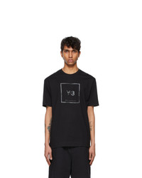 Y-3 Black Square Label T Shirt