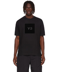 Y-3 Black Square Logo T Shirt