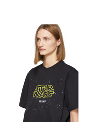 Vetements Black Star Wars Edition Episodes T Shirt