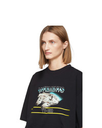 Vetements Black Star Wars Edition Millennium Falcon T Shirt