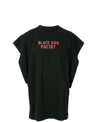 Palm Angels Black Sun Poetry Oversized T Shirt