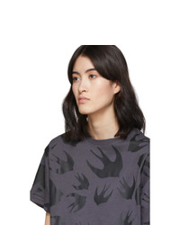 McQ Alexander McQueen Black Swallow Boyfriend T Shirt