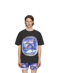 Han Kjobenhavn Black Swim With Dolphins T Shirt