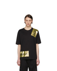 Dolce and Gabbana Black Tape Logo T Shirt