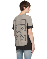 Off-White Black Taupe Arrow Outl Block T Shirt