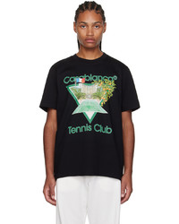 Casablanca Black Tennis Club Icon T Shirt