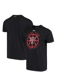 Under Armour Black Texas Tech Red Raiders Logo Basketball T Shirt