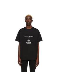 Givenchy Black Text Print T Shirt