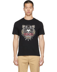 Kenzo Black Tiger Logo T Shirt