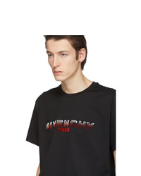 Givenchy Black Tufting Logo T Shirt