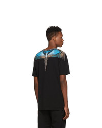 Marcelo Burlon County of Milan Black Turquoise Wings T Shirt