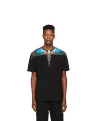 Marcelo Burlon County of Milan Black Turquoise Wings T Shirt