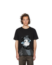 Valentino Black Undercover Edition V Face Ufo Print T Shirt