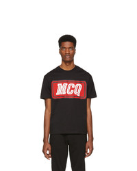 McQ Alexander McQueen Black Varsity Badge T Shirt