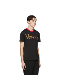 Versace Black Vintage Logo T Shirt