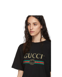 Gucci Black Vintage Logo T Shirt