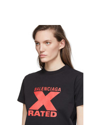 Balenciaga Black X Rated Fitted T Shirt