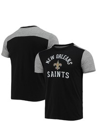 Majestic Threads Blackgray New Orleans Saints Field Goal Slub T Shirt