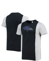 REFRIED APPAREL Blackheathered Gray Baltimore Ravens Sustainable Split T Shirt