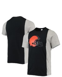 REFRIED APPAREL Blackheathered Gray Cleveland Browns Sustainable Split T Shirt