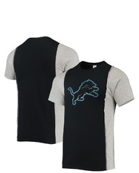 REFRIED APPAREL Blackheathered Gray Detroit Lions Sustainable Split T Shirt