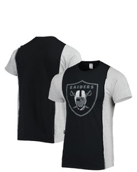 REFRIED APPAREL Blackheathered Gray Las Vegas Raiders Sustainable Split T Shirt