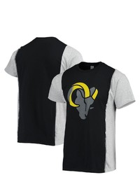 REFRIED APPAREL Blackheathered Gray Los Angeles Rams Sustainable Split T Shirt