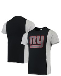 REFRIED APPAREL Blackheathered Gray New York Giants Sustainable Split T Shirt
