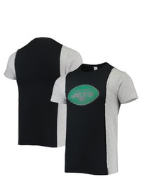 REFRIED APPAREL Blackheathered Gray New York Jets Sustainable Split T Shirt