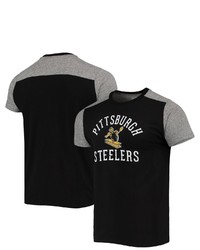 Majestic Threads Blackheathered Gray Pittsburgh Ers Gridiron Classics Field Goal Slub T Shirt