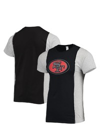 REFRIED APPAREL Blackheathered Gray San Francisco 49ers Sustainable Split T Shirt