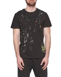 ELEVENPARIS Bless This Mess Cotton Graphic Tee In Black Splatter At Nordstrom
