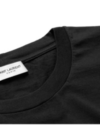 Saint Laurent Blood Lustre Printed Cotton Jersey T Shirt