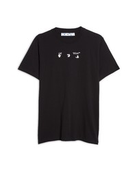 Off-White Blue Marker Logo Graphic Tee