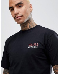 Vans Boarhead T Shirt With Back Print In Black Va3heublk