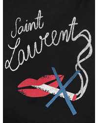 Saint Laurent Boyfriend Printed Jersey T Shirt