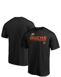 FANATICS Branded Black Anaheim Ducks Authentic Pro Core Collection Prime T Shirt