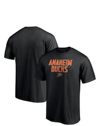 FANATICS Branded Black Anaheim Ducks Big Tall Game Day Stack T Shirt