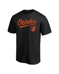 FANATICS Branded Black Baltimore Orioles Team Logo Lockup T Shirt