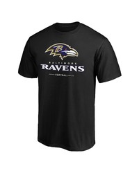FANATICS Branded Black Baltimore Ravens Big Tall Team Logo Lockup T Shirt