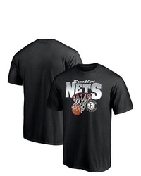 FANATICS Branded Black Brooklyn Nets Balanced Floor T Shirt