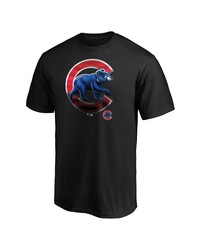 FANATICS Branded Black Chicago Cubs Team Midnight Mascot T Shirt