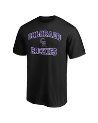 FANATICS Branded Black Colorado Rockies Heart Soul T Shirt