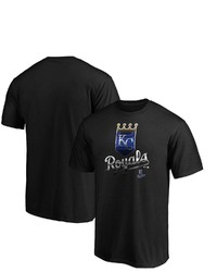 FANATICS Branded Black Kansas City Royals Midnight Mascot Team Logo T Shirt