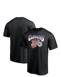 FANATICS Branded Black La Clippers Balanced Floor T Shirt