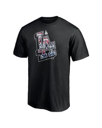 FANATICS Branded Black Los Angeles Dodgers Team Logo Hometown T Shirt