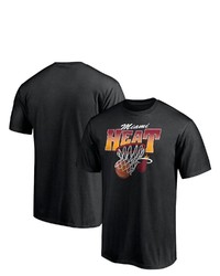 FANATICS Branded Black Miami Heat Balanced Floor T Shirt